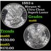 Image 1 : 1882-s Morgan Dollar $1 Grades GEM+ Unc
