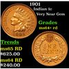 Image 1 : 1901 Indian Cent 1c Grades Choice+ Unc RD