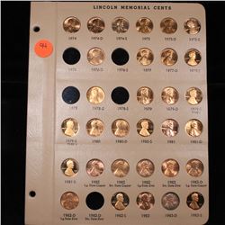 Near Complete Lincoln Cent Page 1974-1983 31 coins