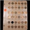 Near complete Lincoln Cent page 1959-1973 35 coins
