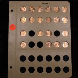 Partial Lincoln cent page 1984-1991 20 coins