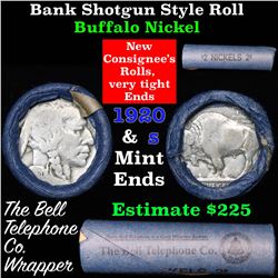Buffalo Nickel Shotgun Roll in Old Bank Style 'Bell Telephone'  Wrapper 1920 & s Mint Ends