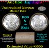 ***Auction Highlight*** 1889 & CC Uncirculated Morgan Dollar Shotgun Roll (fc)