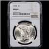 Image 2 : NGC 1924-p Peace Dollar $1 Graded ms64 By NGC