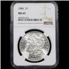 Image 2 : NGC 1886-p Morgan Dollar $1 Graded ms63 By NGC