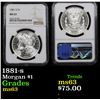 Image 1 : NGC 1881-s Morgan Dollar $1 Graded ms63 By NGC