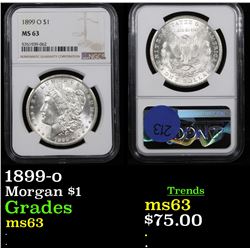 NGC 1899-o Morgan Dollar $1 Graded ms63 By NGC