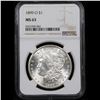 Image 2 : NGC 1899-o Morgan Dollar $1 Graded ms63 By NGC