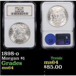 NGC 1898-o Morgan Dollar $1 Graded ms64 By NGC