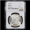 Image 2 : NGC 1886-p Morgan Dollar $1 Graded ms64 By NGC