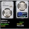 Image 1 : NGC 1884-o Morgan Dollar $1 Graded ms64 By NGC