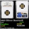Image 1 : NGC 1863 Oliver Boutwell Civil War Token 1c Graded au55 By NGC