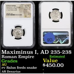 NGC Maximinus I, AD 235-238 Roman Empire Graded Choice AU By NGC