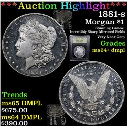 ***Auction Highlight*** 1881-s Morgan Dollar $1 Graded Choice Unc+ DMPL By USCG (fc)