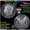Image 1 : ***Auction Highlight*** 1881-s Morgan Dollar $1 Graded Choice Unc+ DMPL By USCG (fc)
