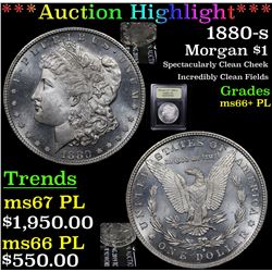 ***Auction Highlight*** 1880-s Morgan Dollar $1 Graded GEM++ PL By USCG (fc)