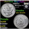 Image 1 : ***Auction Highlight*** 1884-s Morgan Dollar $1 Graded Unc Details By USCG (fc)