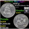 Image 1 : ***Auction Highlight*** 1856-p Seated Liberty Quarter 25c Graded Select+ Unc By USCG (fc)