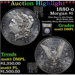 ***Auction Highlight*** 1880-o Morgan Dollar $1 Graded Select Unc DMPL By USCG (fc)