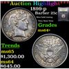 Image 1 : ***Auction Highlight*** 1899-p Barber Quarter 25c Graded Choice+ Unc By USCG (fc)