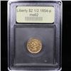 Image 4 : ***Auction Highlight*** 1854-p Gold Liberty Quarter Eagle $2 1/2 Graded Select Unc By USCG (fc)