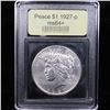 Image 4 : ***Auction Highlight*** 1927-p Peace Dollar $1 Graded Choice+ Unc By USCG (fc)