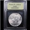 Image 4 : ***Auction Highlight*** 1935-p Peace Dollar $1 Graded GEM Unc By USCG (fc)