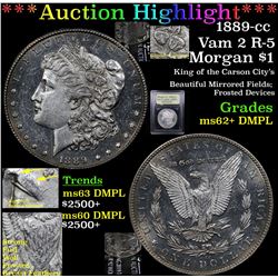 *Highlight Of Entire Auction* 1889-cc Vam 2 R-5 Morgan Dollar $1 Graded Select Unc+ DMPL By USCG fc