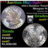 Image 1 : ***Auction Highlight*** 1881-s Rainbow Toned Morgan Dollar $1 Graded Gem++ Unc By USCG (fc)