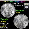 Image 1 : ***Auction Highlight*** 1883-o Morgan Dollar $1 Graded GEM+ Unc By USCG (fc)