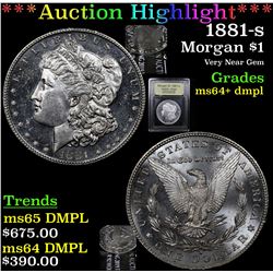 ***Auction Highlight*** 1881-s Morgan Dollar $1 Graded Choice Unc+ DMPL By USCG (fc)