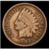 Image 2 : 1907 Indian Cent 1c Grades vf++
