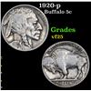 Image 1 : 1920-p Buffalo Nickel 5c Grades vf+