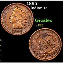 1895 Indian Cent 1c Grades vf++