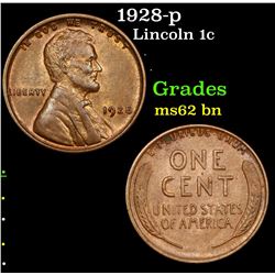 1928-p Lincoln Cent 1c Grades Select Unc BN