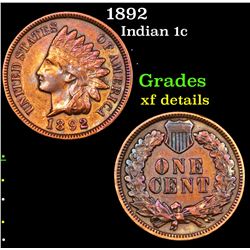 1892 Indian Cent 1c Grades xf details