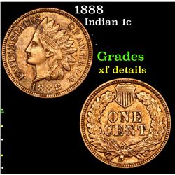 1888 Indian Cent 1c Grades xf details