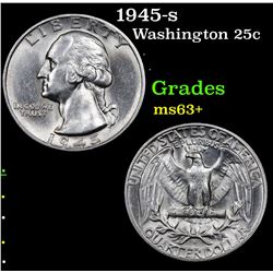 1945-s Washington Quarter 25c Grades Select+ Unc