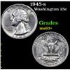 Image 1 : 1945-s Washington Quarter 25c Grades Select+ Unc