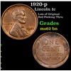 Image 1 : 1920-p Lincoln Cent 1c Grades Select Unc BN