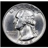 Image 2 : 1945-p Washington Quarter 25c Grades Choice Unc
