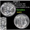 Image 1 : 1940-s Mercury Dime 10c Grades Choice Unc
