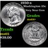 Image 1 : 1950-s Washington Quarter 25c Grades Choice+ Unc