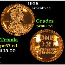 1956 Lincoln Cent 1c Grades Gem+= Proof Red