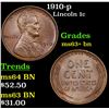 Image 1 : 1910-p Lincoln Cent 1c Grades Select+ Unc BN