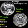 Image 1 : 1950-p Washington Quarter 25c Grades GEM+ Unc