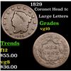 Image 1 : 1829 Coronet Head Large Cent 1c Grades vg+