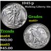 Image 1 : 1945-p Walking Liberty Half Dollar 50c Grades Select+ Unc