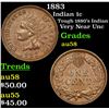 Image 1 : 1883 Indian Cent 1c Grades Choice AU/BU Slider