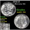 Image 1 : 1941-d Mercury Dime 10c Grades GEM+ FSB